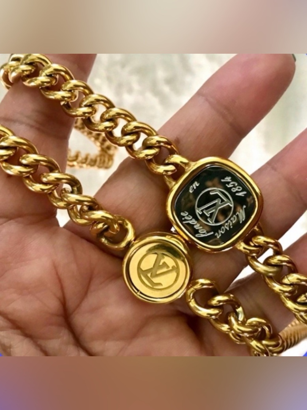 👑✅PRICE FIRM✅ Hefty Fashion Gold ID Chain Necklace. NWOT - Picture 3 of 17